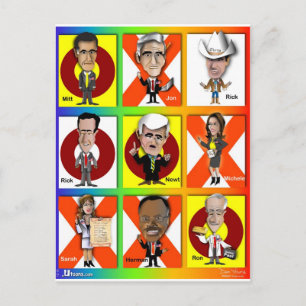 Cartão Postal Tic Tac Toe do GOP