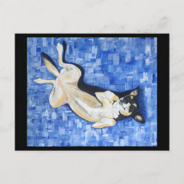 Cartão Postal Tickle meu desenho do cão de pimenta da barriga