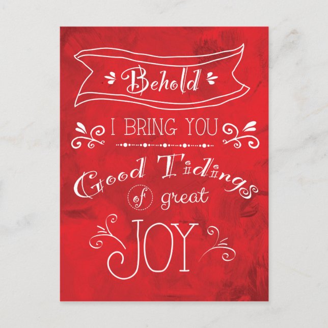 Cartão Postal Tidings of Joy por Jan Marvin (Frente)