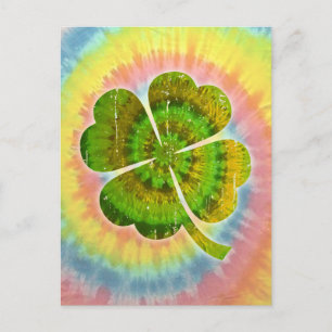 Cartão Postal Tie Dye Clover