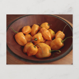 Cartão Postal Tigela de pimentões habanero, Comida tradicional