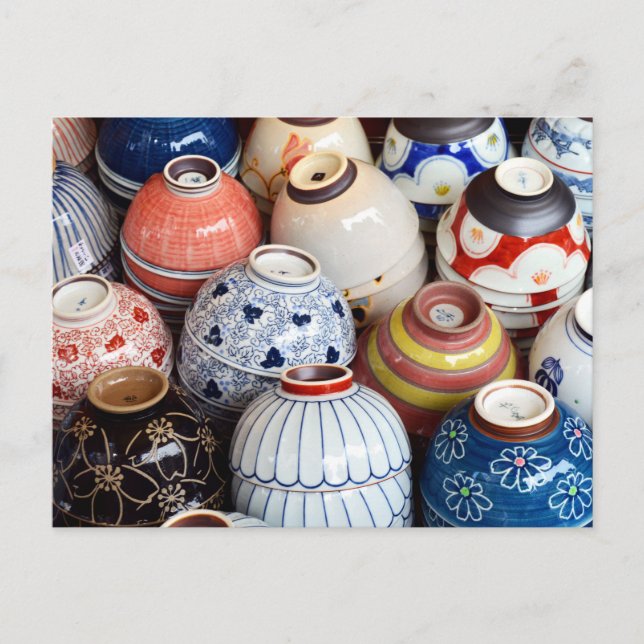 Cartão Postal Tigelas Japonesas: Tóquio (Frente)