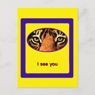 Cartão Postal Tiger Eyes jGibney O MUSEUM Zazzle Oferece Carro-P