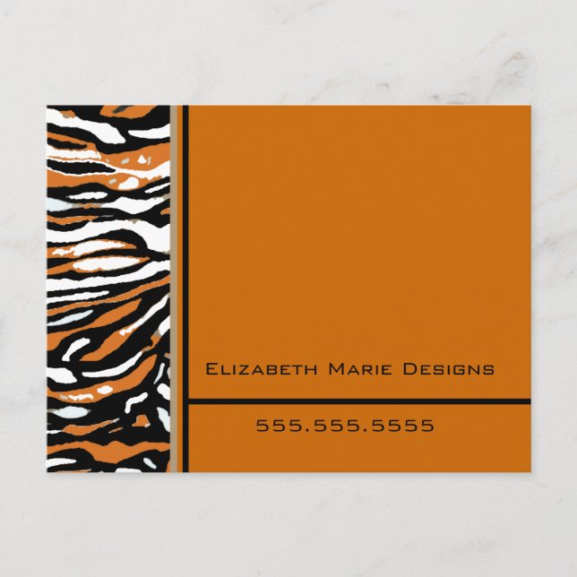 Cartão Postal Tiger Impressão Business Mailer (Frente)