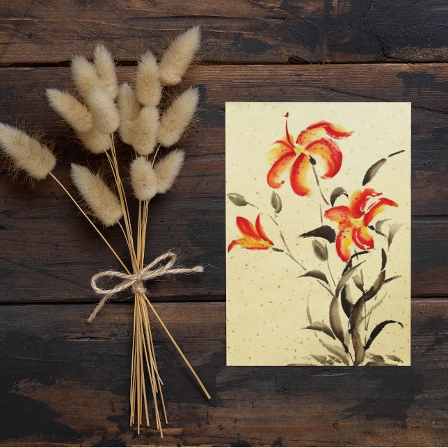 Cartão Postal Tiger Lily - red (Criador carregado)