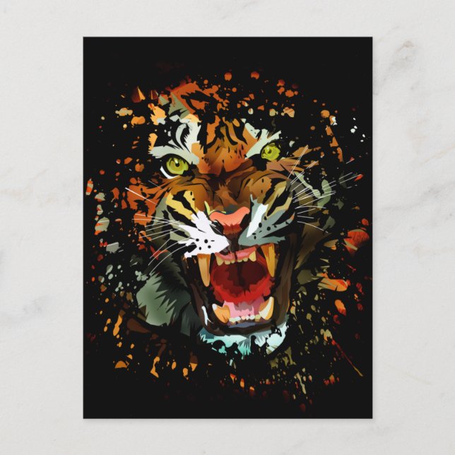 Cartão Postal Tiger Roar 2 (Frente)