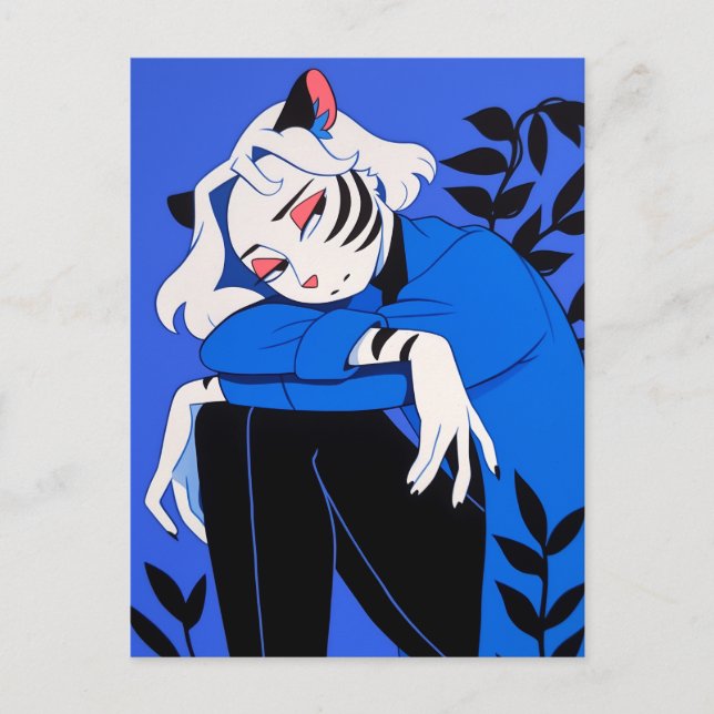 Cartão Postal Tiger Woman (Frente)