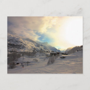 Cartão Postal Tignes Les Bois Winter Sunrise