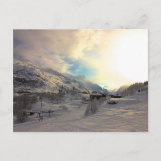 Cartão Postal Tignes Les Bois Winter Sunrise