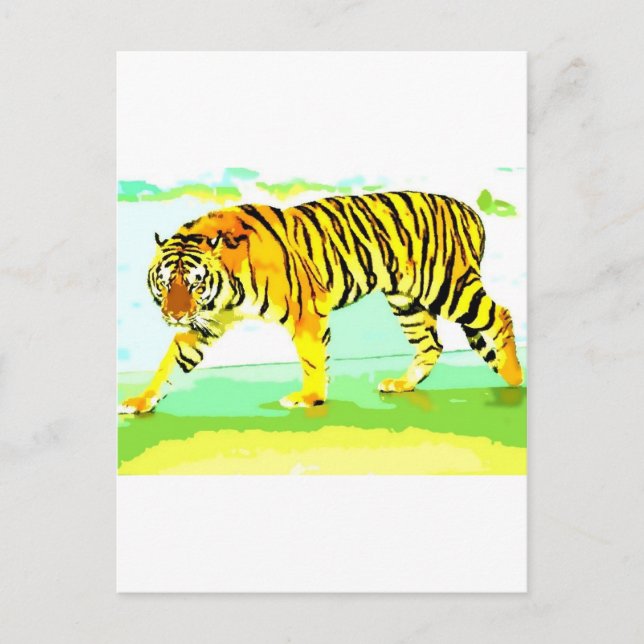Cartão Postal Tigre Amarelo (Frente)