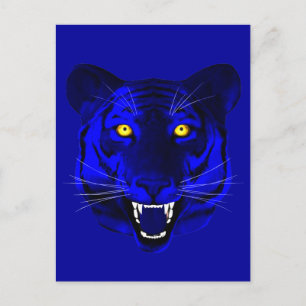Cartão Postal Tigre Azul