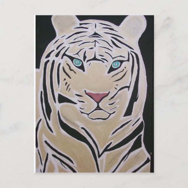 CARTÃO POSTAL TIGRE BRANCA (Frente)