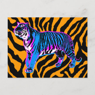 CARTÃO POSTAL TIGRE COREY RETRÔ VINTAGE DÉCADA DE 1980 TIGRE SEL