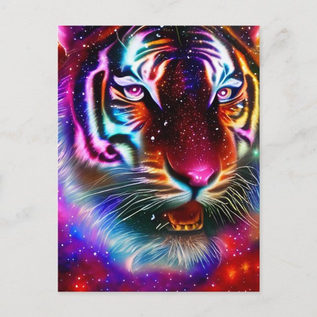 Cartão Postal Tigre Cósmico (Frente)