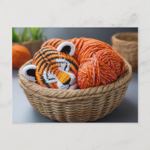 Cartão Postal Tigre de Fio de IA