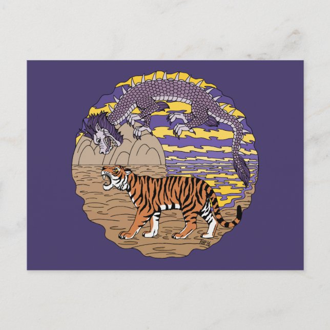 Cartão Postal Tigre e Dragão (Frente)