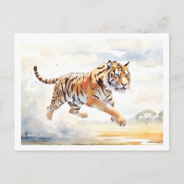 Cartão Postal Tigre em Ação 2 (Frente)