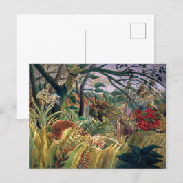 Cartão Postal Tigre em uma tempestade tropical | Henri Rousseau
