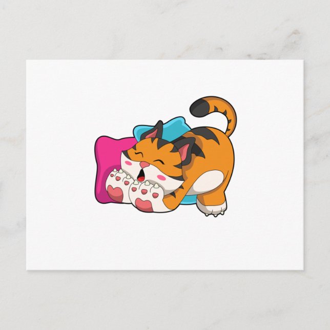 Cartão Postal Tigre fatigado (Frente)