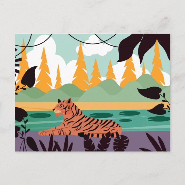 Cartão Postal Tigre na Selva 2 (Frente)