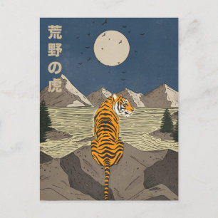 Cartão Postal Tigre nas selvas