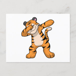 Cartão Postal Tigre no Dab da Dança Hip Hop