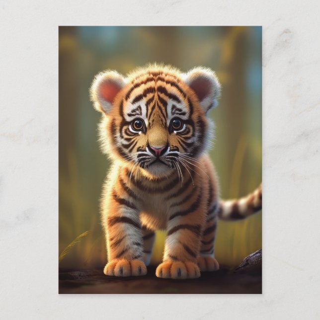 Cartão Postal Tigre para bebês (Frente)