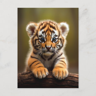 Cartão Postal Tigre para bebês