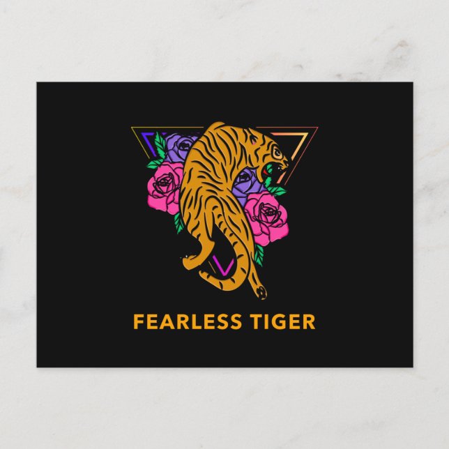 Cartão Postal Tigre sem rosto (Frente)