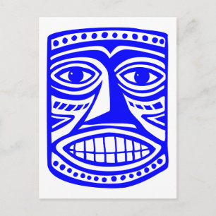Cartão Postal Tiki Toby - Azul