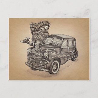 Cartão Postal Tiki Woodie