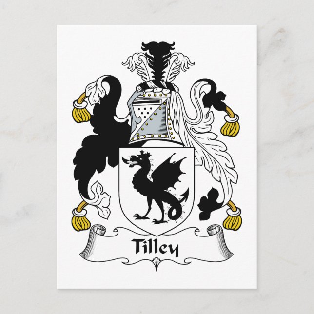 Cartão Postal Tilley Family Crest (Frente)