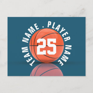 Cartão Postal Time de Basquete Personalizado