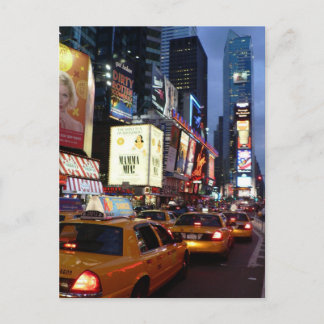 Cartão Postal Time Square Taxis