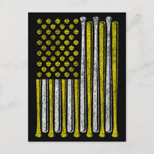 Cartão Postal Time Vintage Engraçado da Equipe de Softbol da Ban