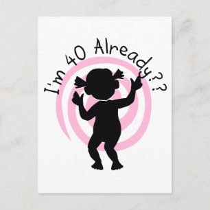 Cartão Postal Time Warp 40 Já Camisetas e presentes