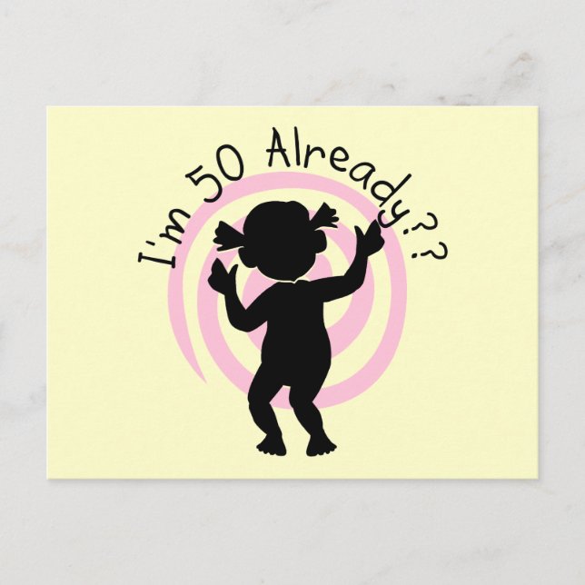 Cartão Postal Time Warp 50 já Camisetas e presentes (Frente)