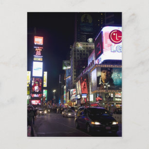Cartão Postal Times Square à noite em Manhattan, Nova York