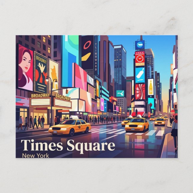 Cartão Postal Times Square Nova York (Frente)