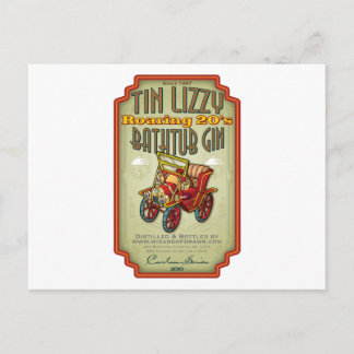 Cartão Postal Tin Lizzy Bathtub Gin