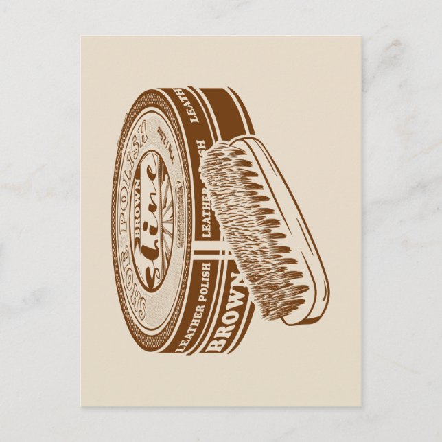 Cartão Postal Tinta de cor calçado castanha (Frente)