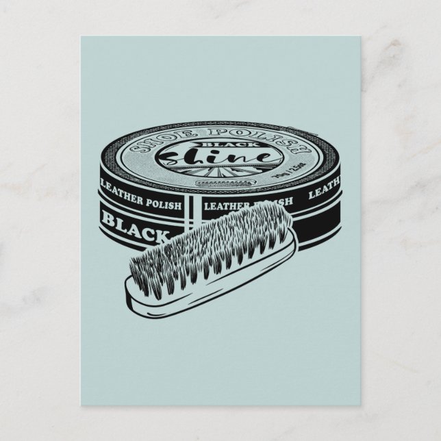 Cartão Postal Tinta de cor calçado preta (Frente)