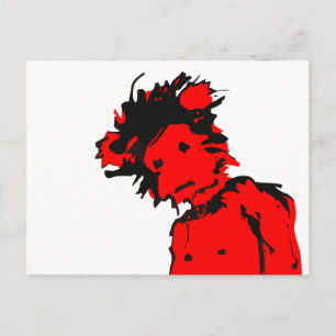 Cartão Postal tinta de macaco emo