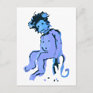 Cartão Postal tinta de macaco emo