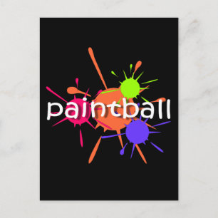 Cartão Postal Tinta de paintball legal