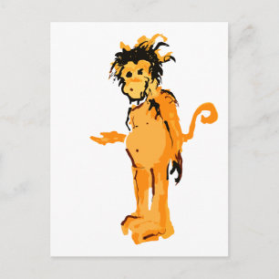 Cartão Postal tinta macaca