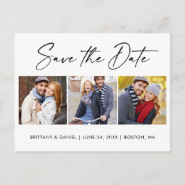 Cartão Postal Tinta Moderna De Caligrafia Salva A Foto Data 3