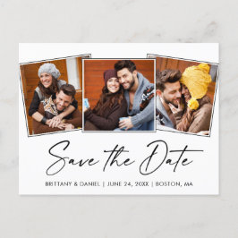 Cartão Postal Tinta Moderna De Caligrafia Salva A Foto Data 3