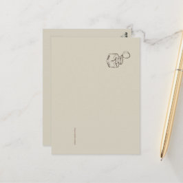 Cartão Postal Tinteiro Dark Academia - Minimalista Vintage