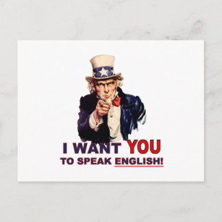 Cartão Postal Tio Sam quer que você fale inglês